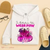 In October We Wear Pink Pumpkin Fall Hoodie thumb 4