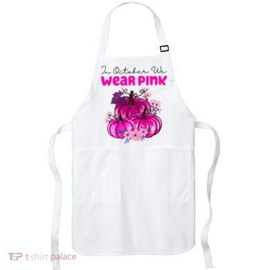 In October We Wear Pink Pumpkin Fall Apron