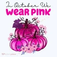 In October We Wear Pink Pumpkin Fall Women's Hoodie thumb 2