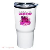 In October We Wear Pink Pumpkin Fall Tumbler thumb 0