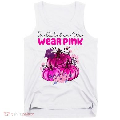In October We Wear Pink Pumpkin Fall Tank Top