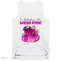 In October We Wear Pink Pumpkin Fall Tank Top thumb 0