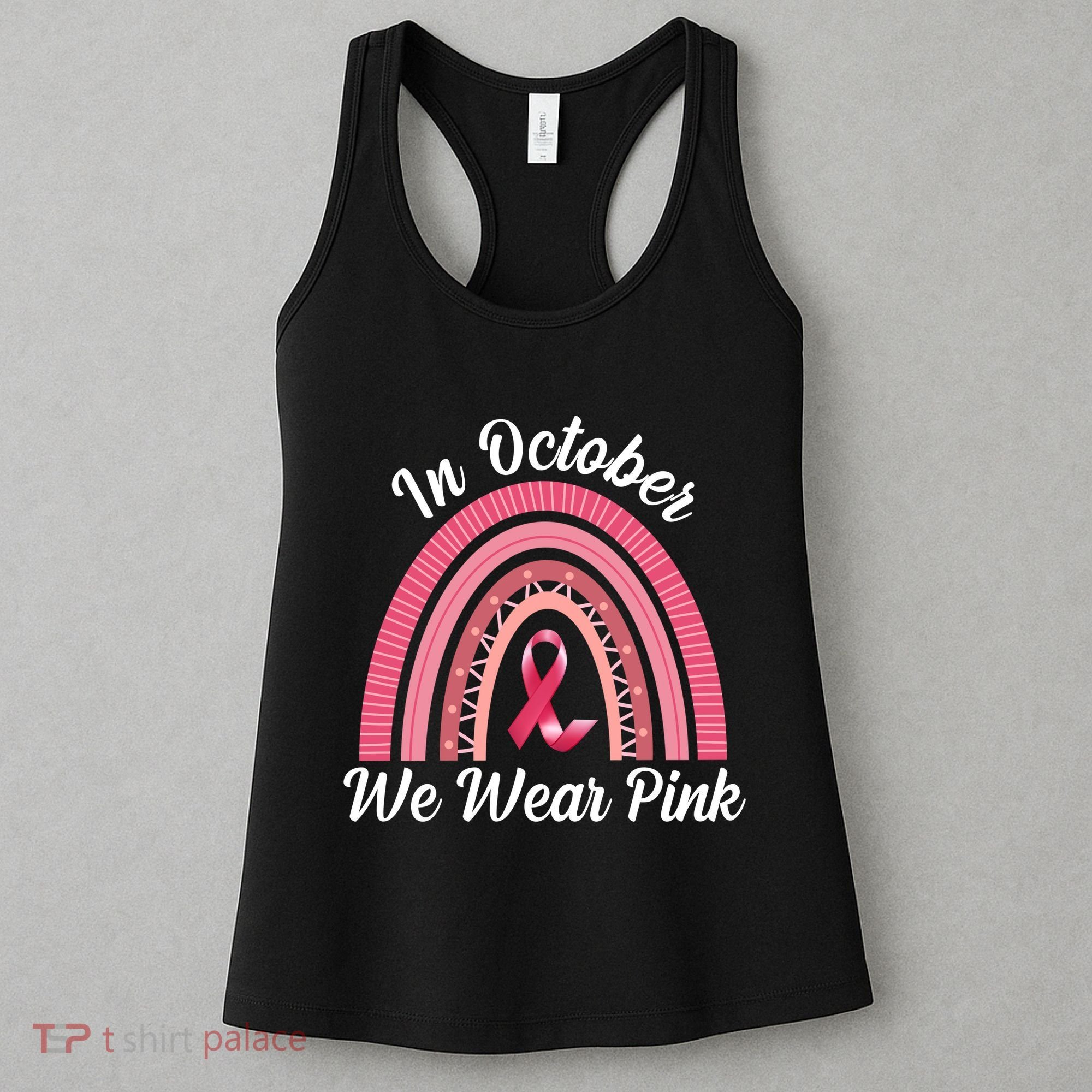In October We Wear Pink Rainbow Ribbon Women's Tank Top