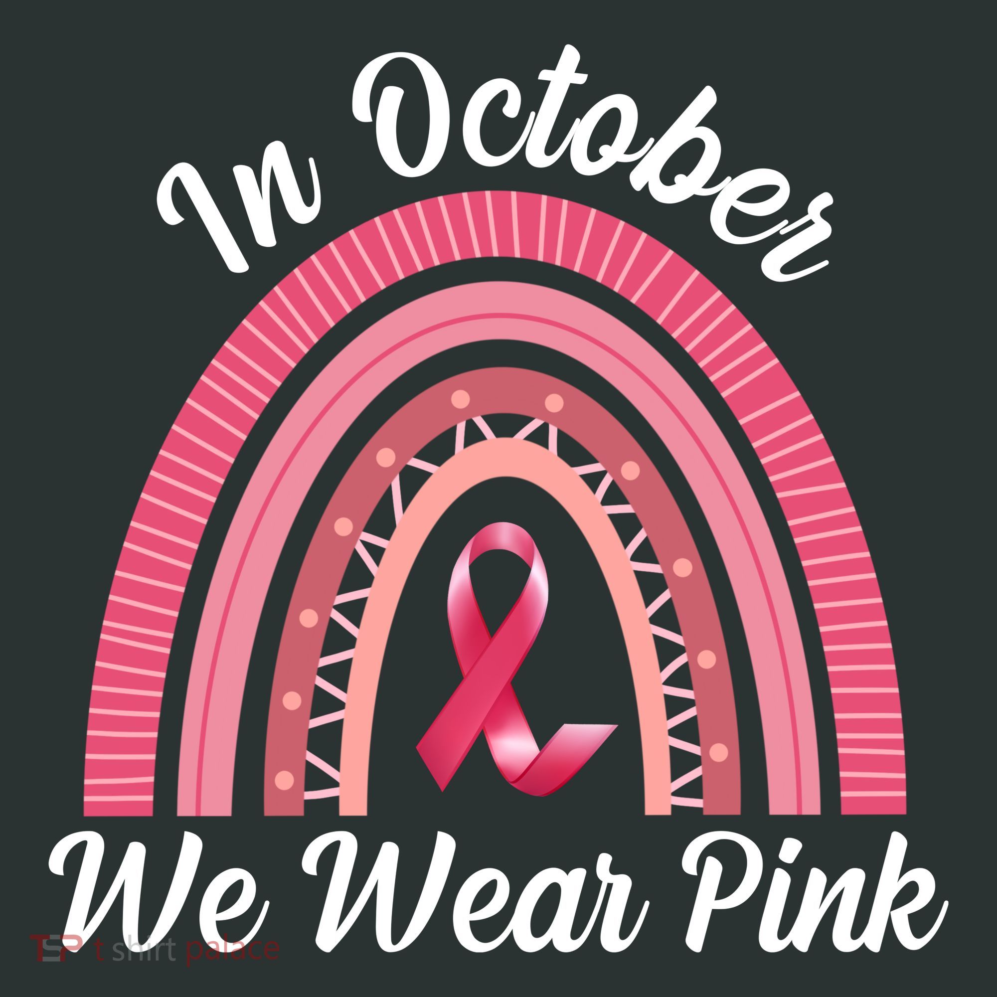 In October We Wear Pink Rainbow Ribbon Sweatshirt