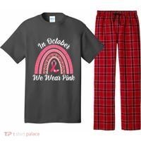 In October We Wear Pink Rainbow Ribbon Pajama Set thumb 0