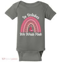In October We Wear Pink Rainbow Ribbon Baby Bodysuit thumb 0