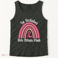 In October We Wear Pink Rainbow Ribbon Tank Top thumb 2
