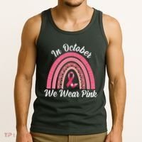 In October We Wear Pink Rainbow Ribbon Tank Top thumb 3