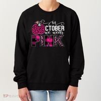 In October We Wear Pink Breast Cancer Pumpkin Women's Sweatshirt thumb 0