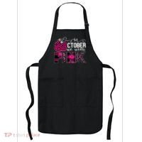 In October We Wear Pink Breast Cancer Pumpkin Apron thumb 0