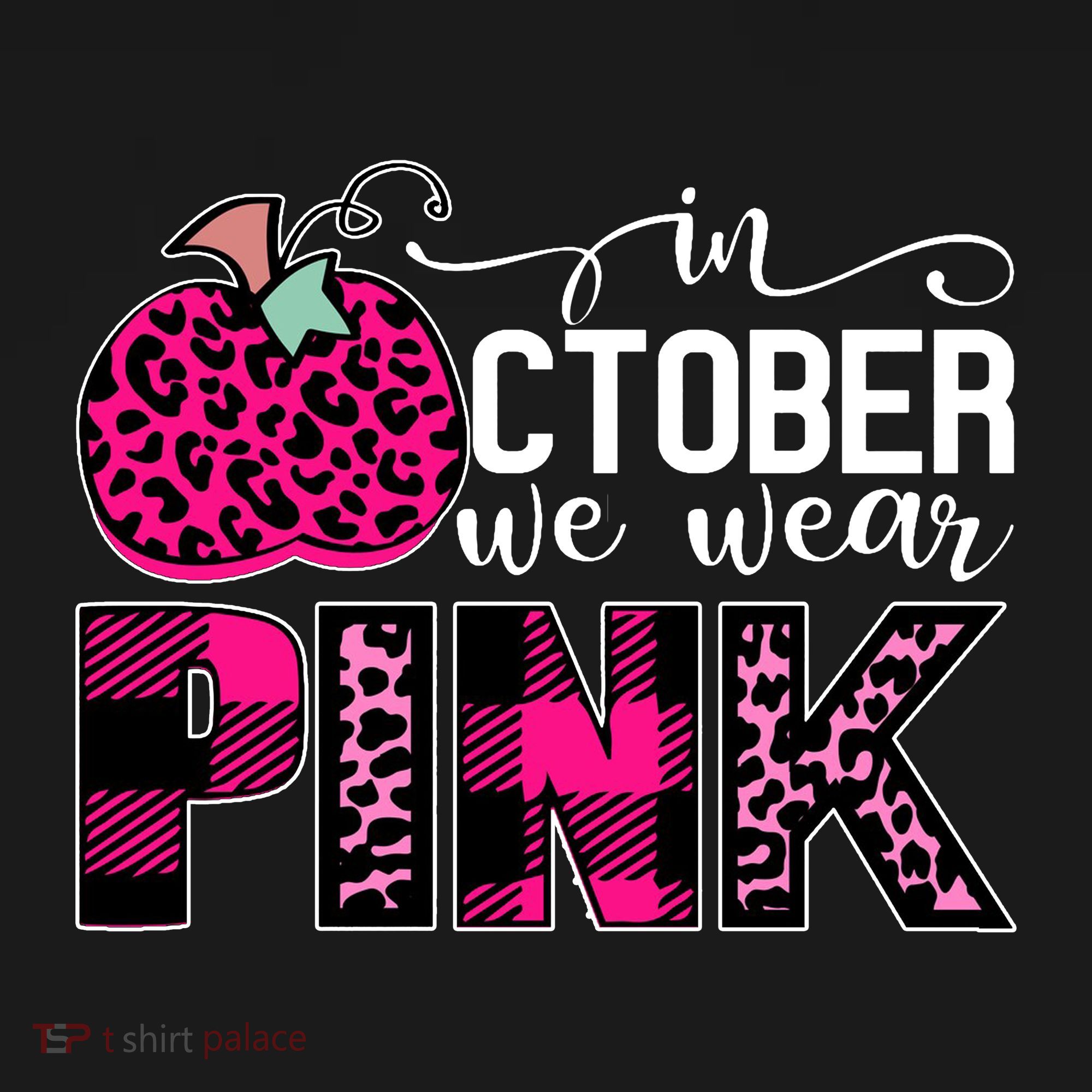 In October We Wear Pink Breast Cancer Pumpkin Sweatshirt
