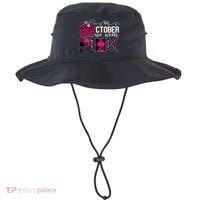In October We Wear Pink Breast Cancer Pumpkin Bucket Hat thumb 0