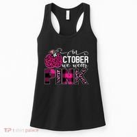 In October We Wear Pink Breast Cancer Pumpkin Women's Tank Top thumb 0