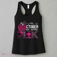 In October We Wear Pink Breast Cancer Pumpkin Women's Tank Top thumb 3