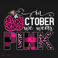 In October We Wear Pink Breast Cancer Pumpkin Tank Top thumb 6