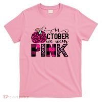 In October We Wear Pink Breast Cancer Pumpkin T-Shirt thumb 0