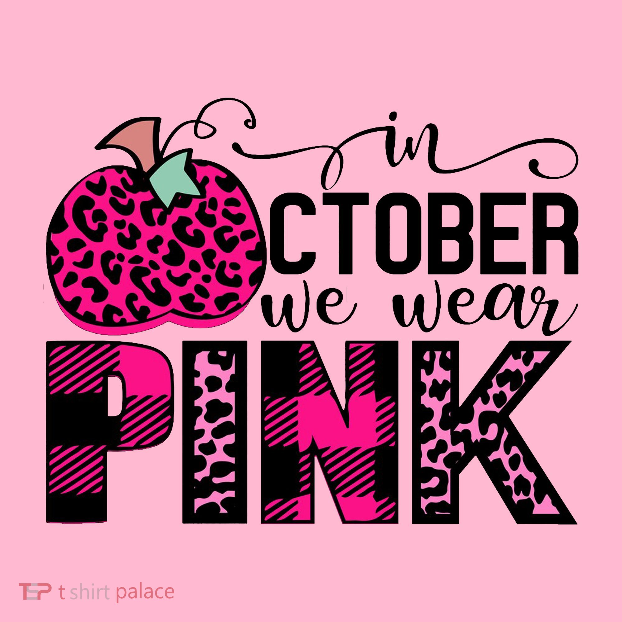 In October We Wear Pink Breast Cancer Pumpkin Baby Bodysuit