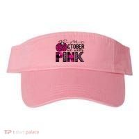 In October We Wear Pink Breast Cancer Pumpkin Visor thumb 0