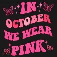 In October We Wear Pink Breast Cancer Butterflies Mousepad thumb 1