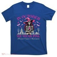 In October We Wear Vintage Skeleton Witch Funny Gift T-Shirt thumb 0