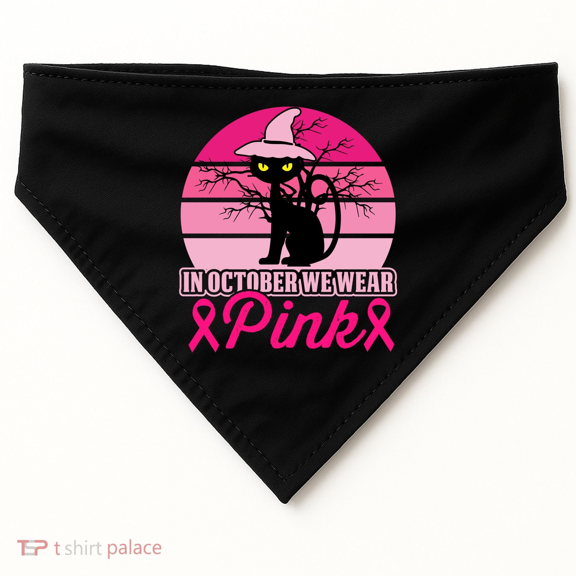 In October We Wear Pink, Strong, I Wear Pink, Pink USA-Made Doggie Bandana