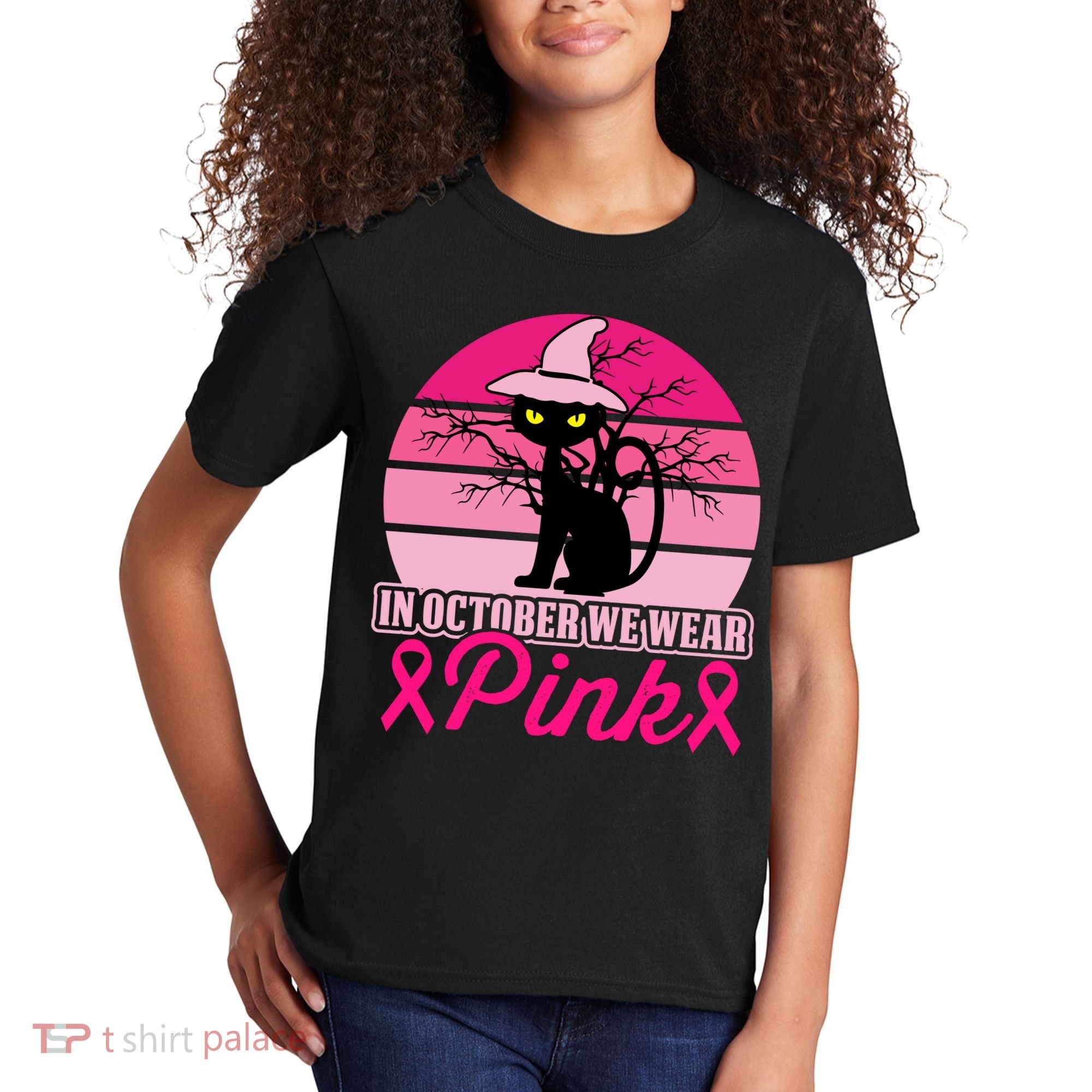 In October We Wear Pink, Strong, I Wear Pink, Pink Kids T-Shirt
