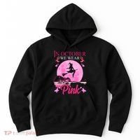 In October We Wear Pink Halloween Breast Cancer Hoodie thumb 0
