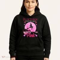 In October We Wear Pink Halloween Breast Cancer Hoodie thumb 5
