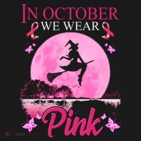 In October We Wear Pink Halloween Breast Cancer Hoodie thumb 7