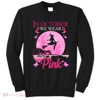 In October We Wear Pink Halloween Breast Cancer Sweatshirt thumb 0