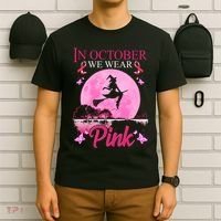 In October We Wear Pink Halloween Breast Cancer T-Shirt thumb 6