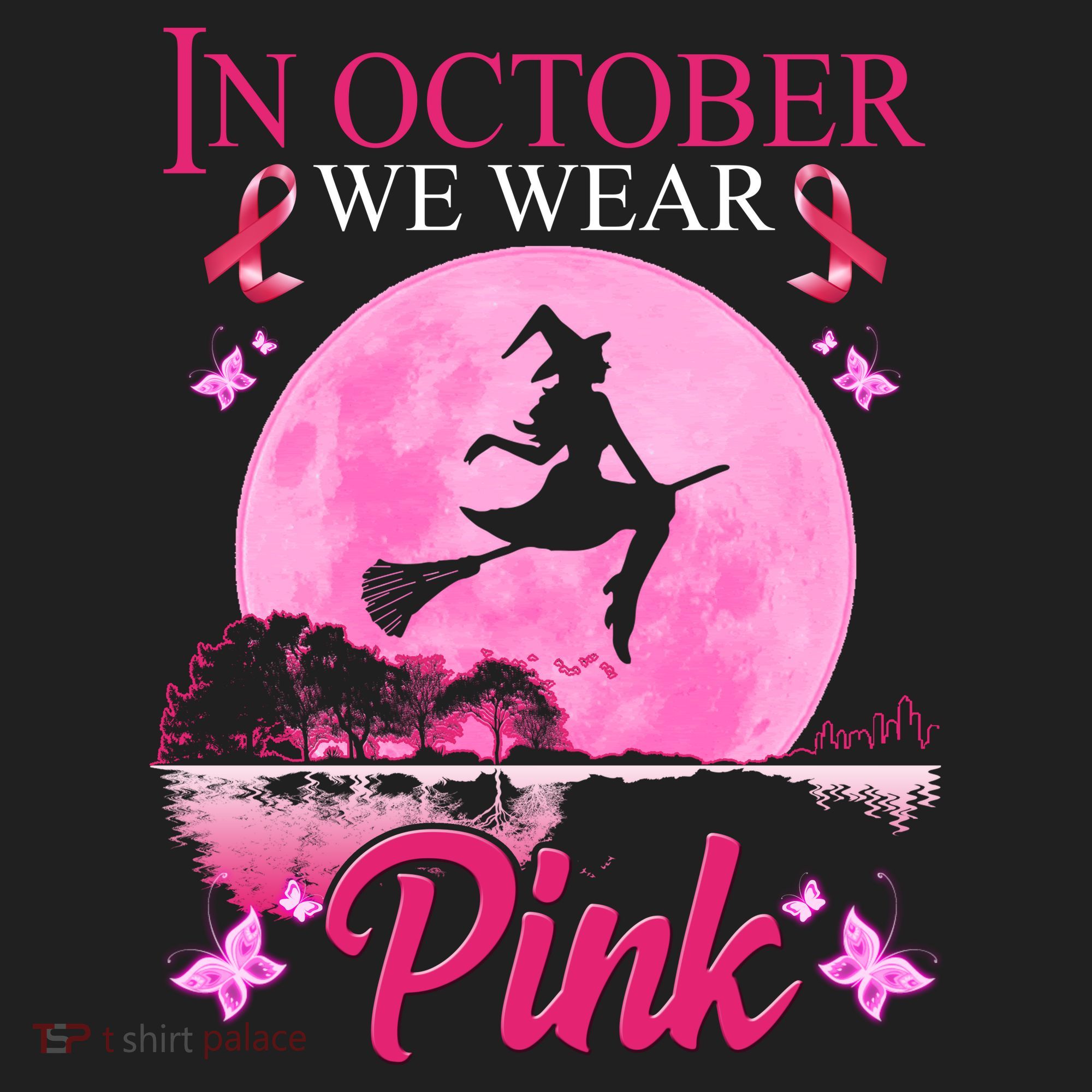 In October We Wear Pink Halloween Breast Cancer Beanie