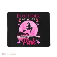 In October We Wear Pink Halloween Breast Cancer Mousepad thumb 0