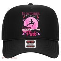 In October We Wear Pink Halloween Breast Cancer Hat thumb 0