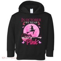 In October We Wear Pink Halloween Breast Cancer Toddler Hoodie thumb 0