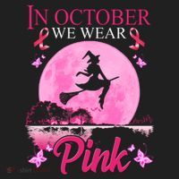In October We Wear Pink Halloween Breast Cancer Golf Towel thumb 3