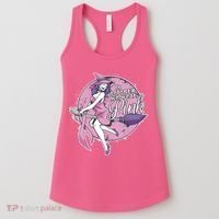 In October We Wear Pink Breast Cancer Witch Halloween Women's Tank Top thumb 0