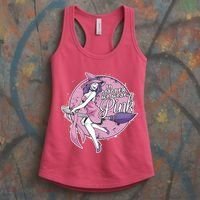 In October We Wear Pink Breast Cancer Witch Halloween Women's Tank Top thumb 3