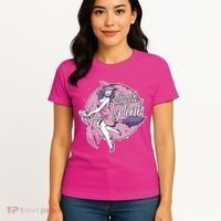In October We Wear Pink Breast Cancer Witch Halloween Women's T-Shirt thumb 4