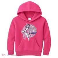 In October We Wear Pink Breast Cancer Witch Halloween Kids Hoodie thumb 0