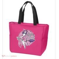 In October We Wear Pink Breast Cancer Witch Halloween Tote Bag thumb 3