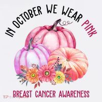 In October We Wear Pink Breast Cancer Awareness Pumpkin Fall Polo thumb 3