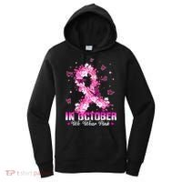 In October We Wear Pink Breast Cancer Awareness Pink Ribbons Women's Hoodie thumb 0