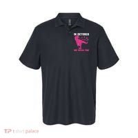 In October We Wear Pink Breast Cancer Trex Dino Kids Polo thumb 0