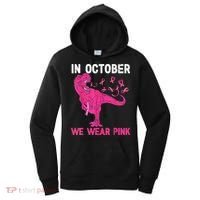 In October We Wear Pink Breast Cancer Trex Dino Kids Women's Hoodie thumb 0