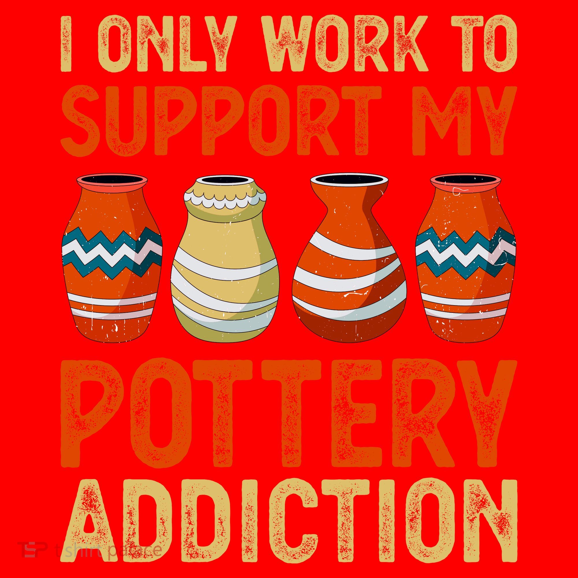 I Only Work To Support My Pottery Addiction Santa Hat