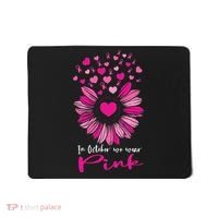 In October We Wear Pink Sunflower Breast Cancer awareness Mousepad thumb 0
