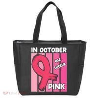 In October We Wear Pink Awareness Ribbon Tote Bag thumb 0