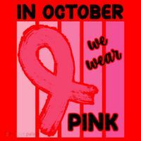 In October We Wear Pink Awareness Ribbon Santa Hat thumb 1