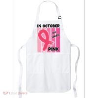 In October We Wear Pink Awareness Ribbon Apron thumb 0